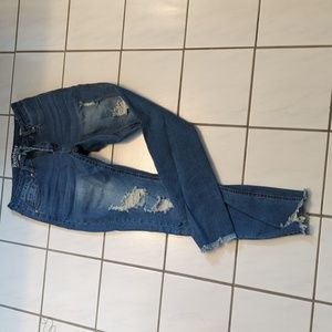 Resfeber Skinny Boyfriend Distressed scissor hem jeans